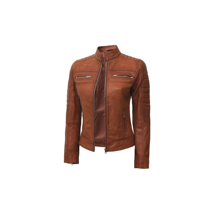 Brown Leather Jacket Women - Image 5